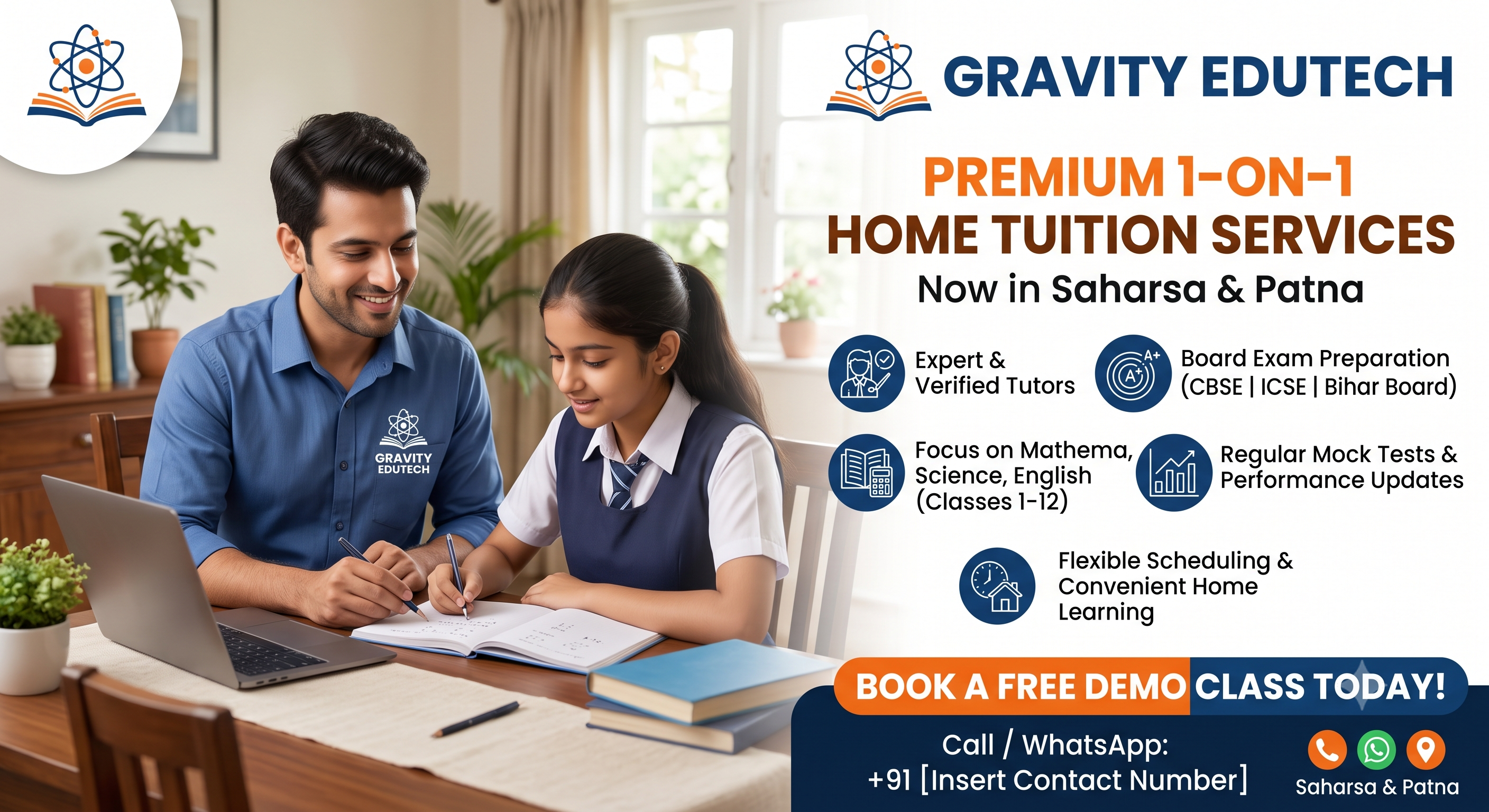 Launching Home Tuition in Saharsa and Patna